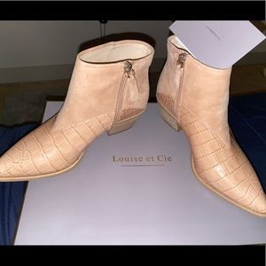 Vince Camuto mixed booties